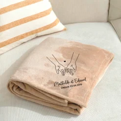 Plaid personnalisé - Dessin au trait|Cadeaux.com Discount