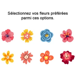 Plaid personnalisé - Famille fleurs|Cadeaux.com Best