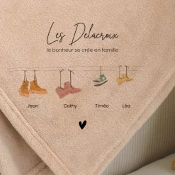 Plaid personnalisé - Famille Chaussures|Cadeaux.com New