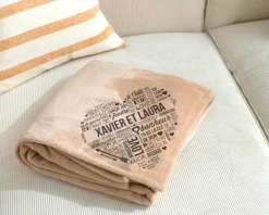 Plaid personnalisé couple - Mots d'Amour|Cadeaux.com Outlet