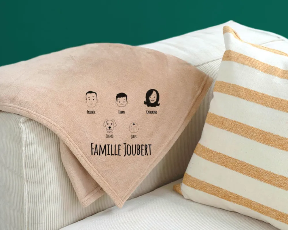 Plaid personnalisé famille - Family Circus|Cadeaux.com Outlet