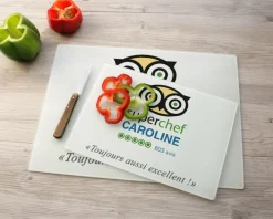 Planche à découper en verre personnalisée - Super Chef|Cadeaux.com Clearance
