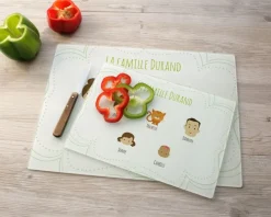 Planche à découper en verre personnalisée - Family Circus|Cadeaux.com Sale