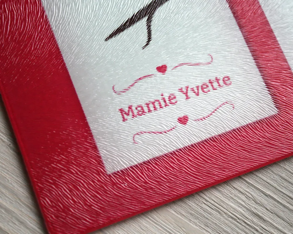 Planche à découper en verre personnalisée - Printemps|Cadeaux.com Discount