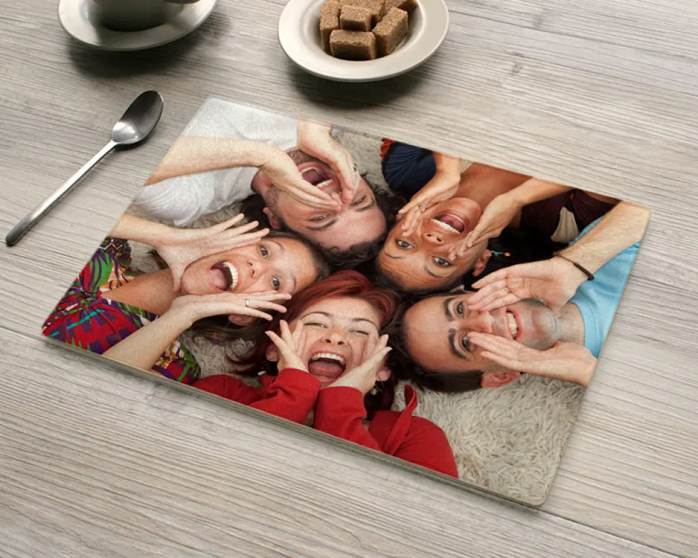 Planche à découper en verre personnalisée - Photo|Cadeaux.com New