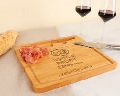 Planche à découper personnalisée avec couteau - Super Chef|Cadeaux.com Sale