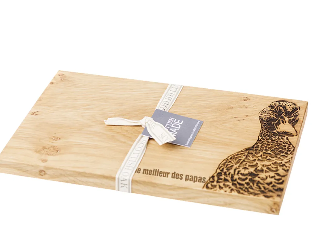 Planche à découper personnalisée en chêne écossais - Canard|Cadeaux.com Hot