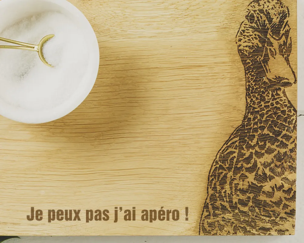 Planche à découper personnalisée en chêne écossais - Canard|Cadeaux.com Hot