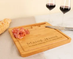 Planche à découper personnalisée avec couteau - Grand-Mère|Cadeaux.com Hot