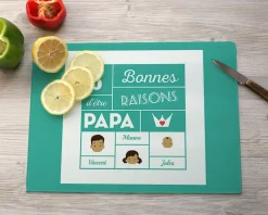 Planche à découper personnalisée papa - Family Circus|Cadeaux.com Online