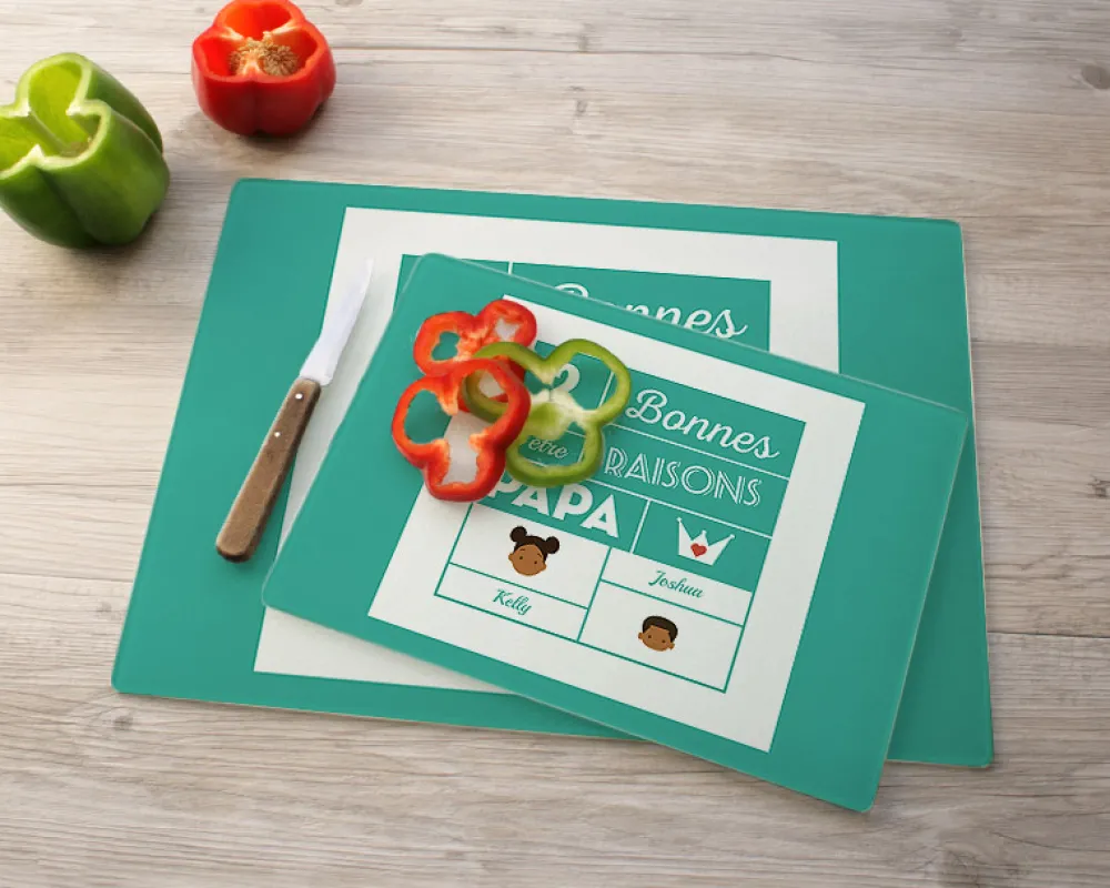 Planche à découper personnalisée papa - Family Circus|Cadeaux.com Online