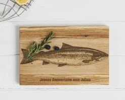 Planche à découper personnalisée en chêne écossais - Saumon|Cadeaux.com Sale
