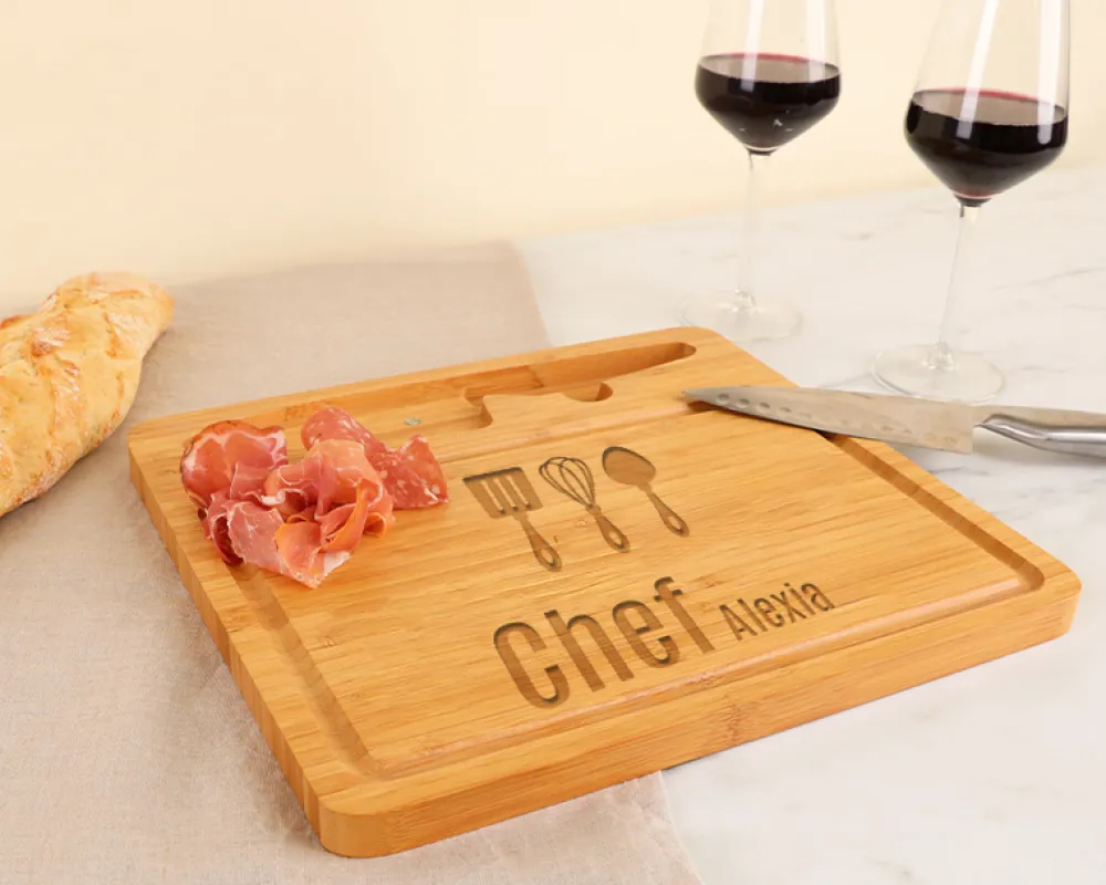 Planche à découper personnalisée avec couteau - Prénom|Cadeaux.com Clearance