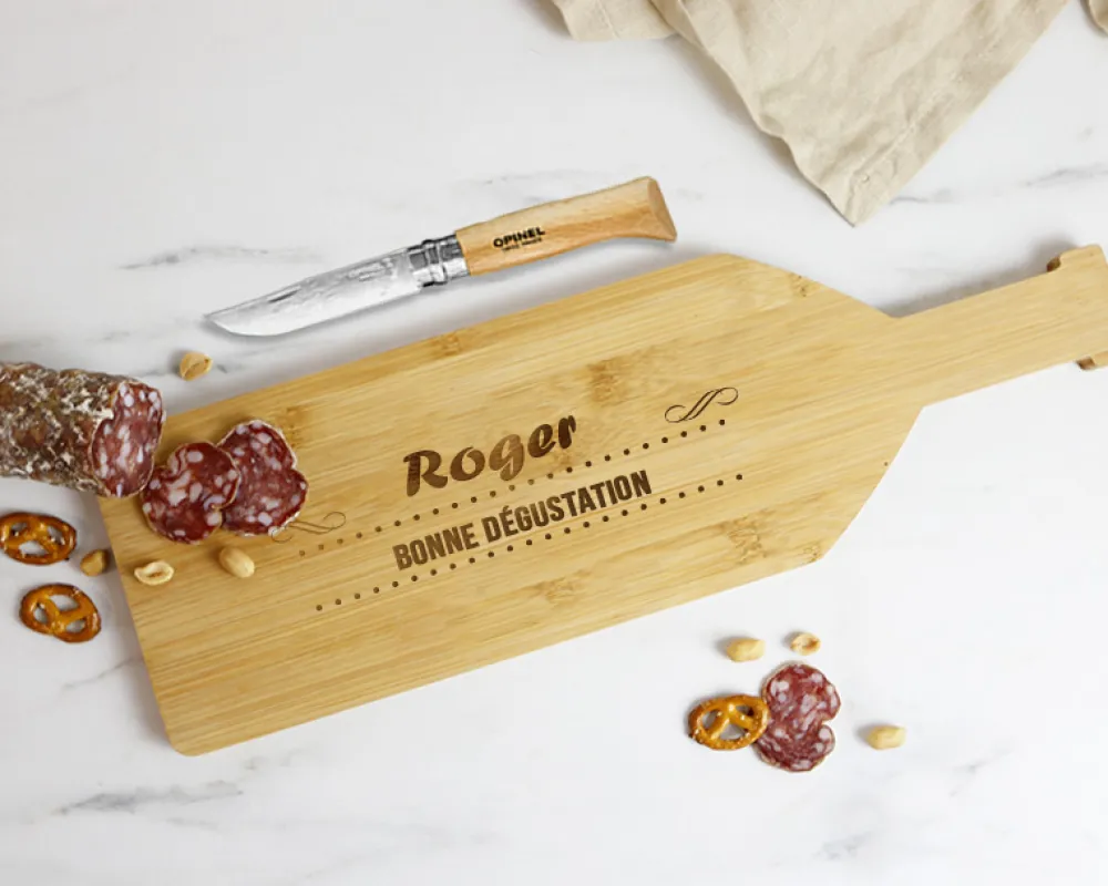 Planche apéro personnalisée en bois - Prénom|Cadeaux.com Outlet