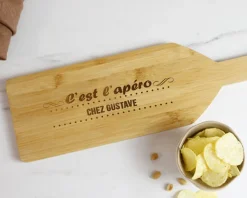 Planche apéro personnalisée en bois - Prénom|Cadeaux.com Outlet