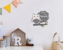 Plaque décorative Personnalisable - Chouette|Cadeaux.com New