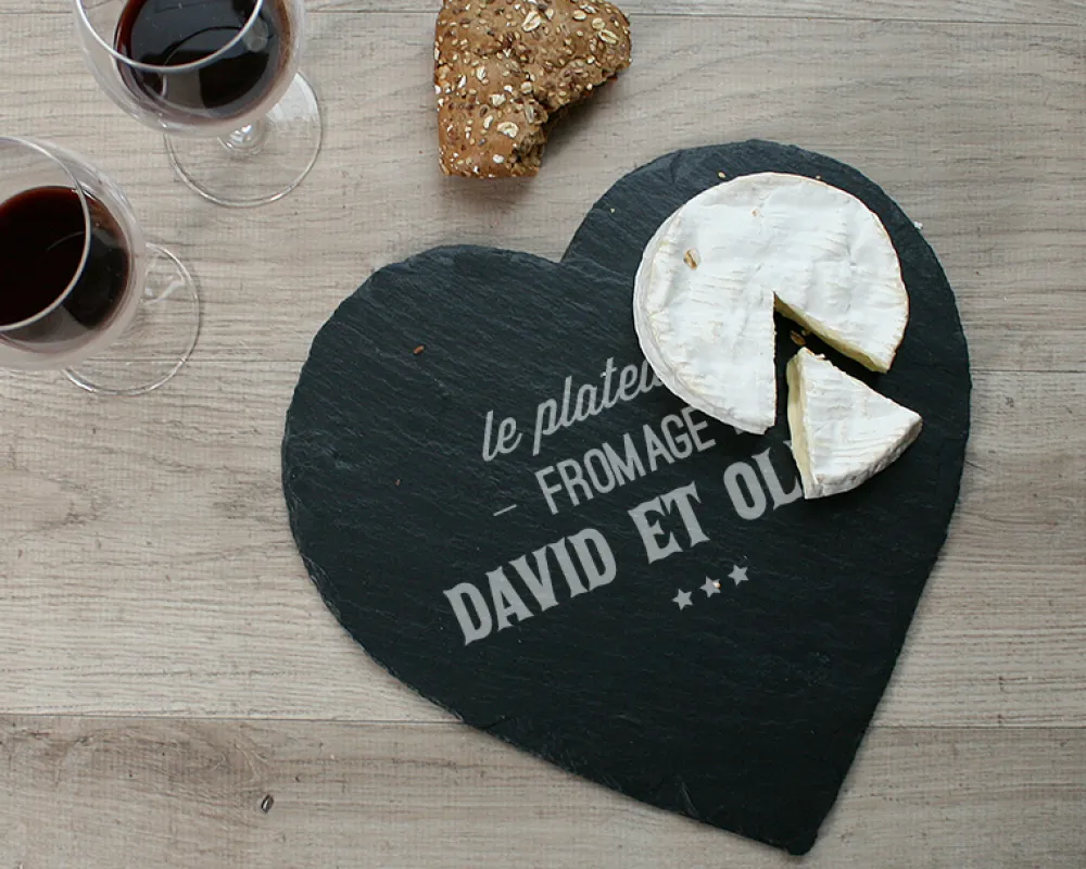 Plateau Ardoise cœur Gravé|Cadeaux.com Sale