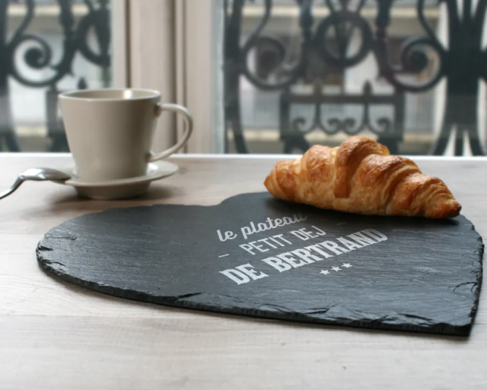 Plateau Ardoise cœur Gravé|Cadeaux.com Sale