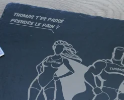 Plateau Ardoise Gravé - Super-Héros|Cadeaux.com New