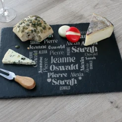 Plateau Ardoise Gravé Coeur Famille|Cadeaux.com Clearance