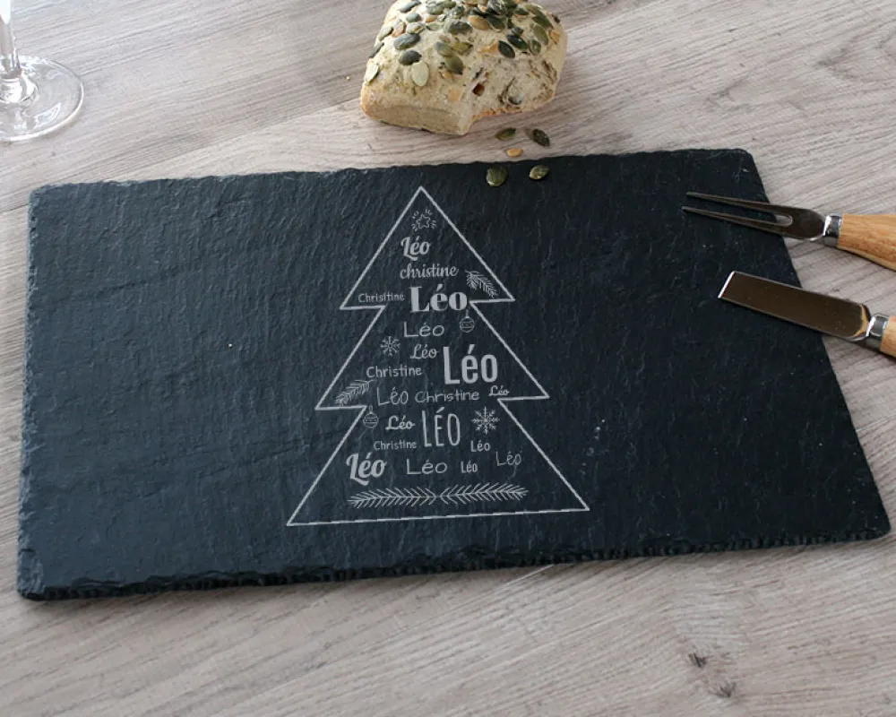 Plateau en Ardoise personnalisé - Collection Sapin Famille|Cadeaux.com Clearance