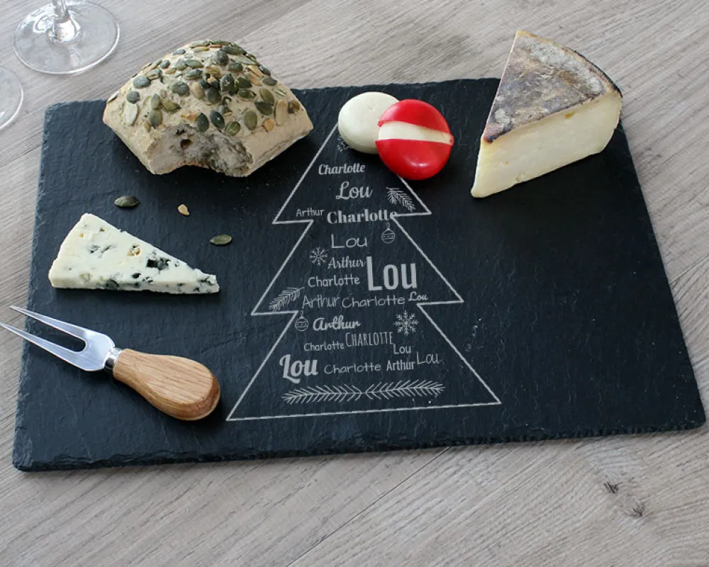 Plateau en Ardoise personnalisé - Collection Sapin Famille|Cadeaux.com Clearance