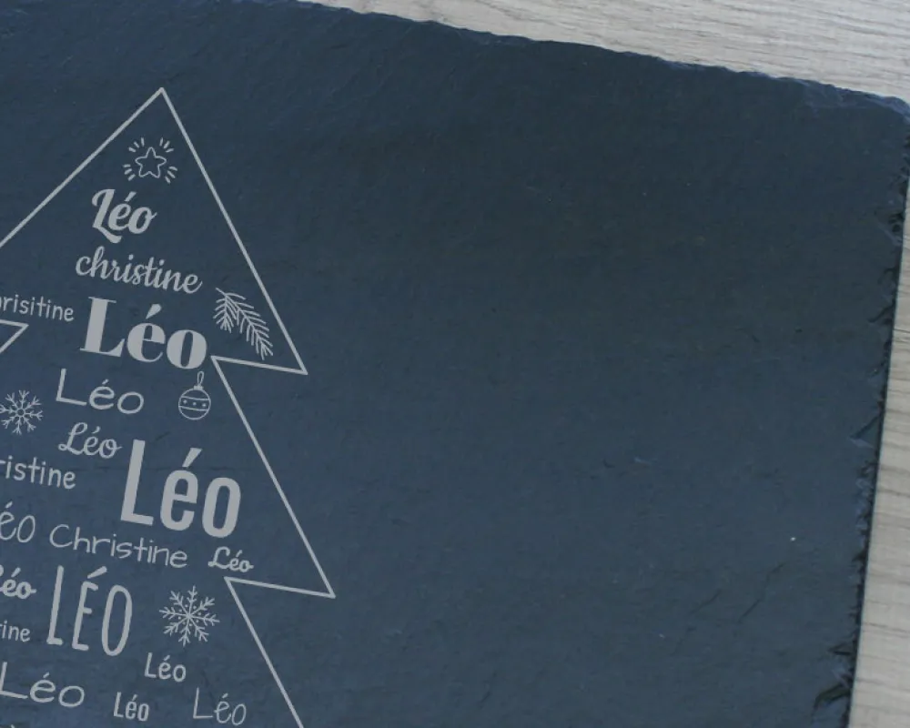 Plateau en Ardoise personnalisé - Collection Sapin Famille|Cadeaux.com Clearance