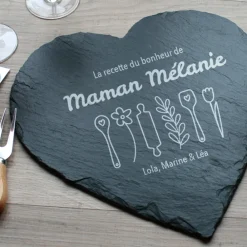 Plateau en ardoise personnalisé - Recette du Bonheur|Cadeaux.com Discount