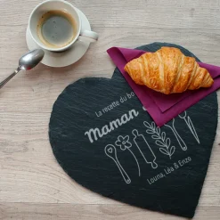 Plateau en ardoise personnalisé - Recette du Bonheur|Cadeaux.com Discount