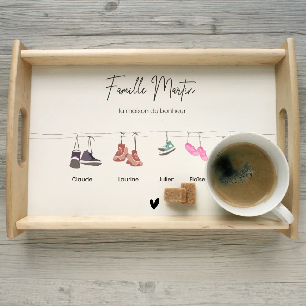 Plateau personnalisé - Famille Chaussures|Cadeaux.com Outlet