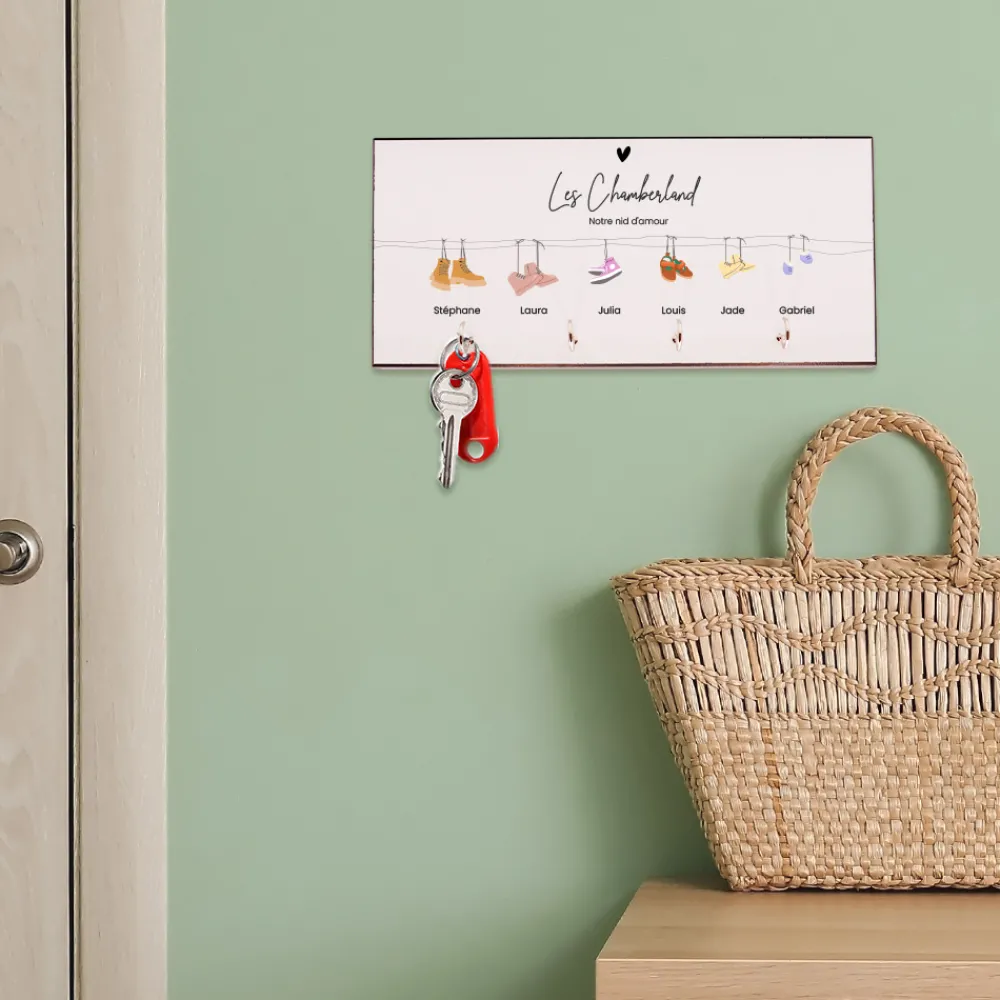 Porte clés mural personnalisé - Famille Chaussures|Cadeaux.com Clearance