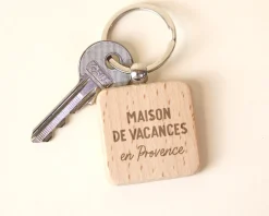 Porte-clés en bois personnalisé - Message|Cadeaux.com Online