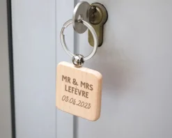 Porte-clés en bois personnalisé - Message|Cadeaux.com Online