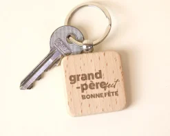 Porte-clés en bois personnalisé - Grand Père-fect|Cadeaux.com Discount
