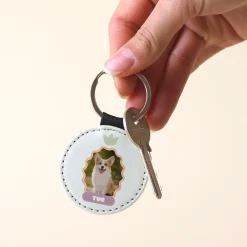 Porte-clés personnalisé en simili cuir - Pet Lovers Club|Cadeaux.com New
