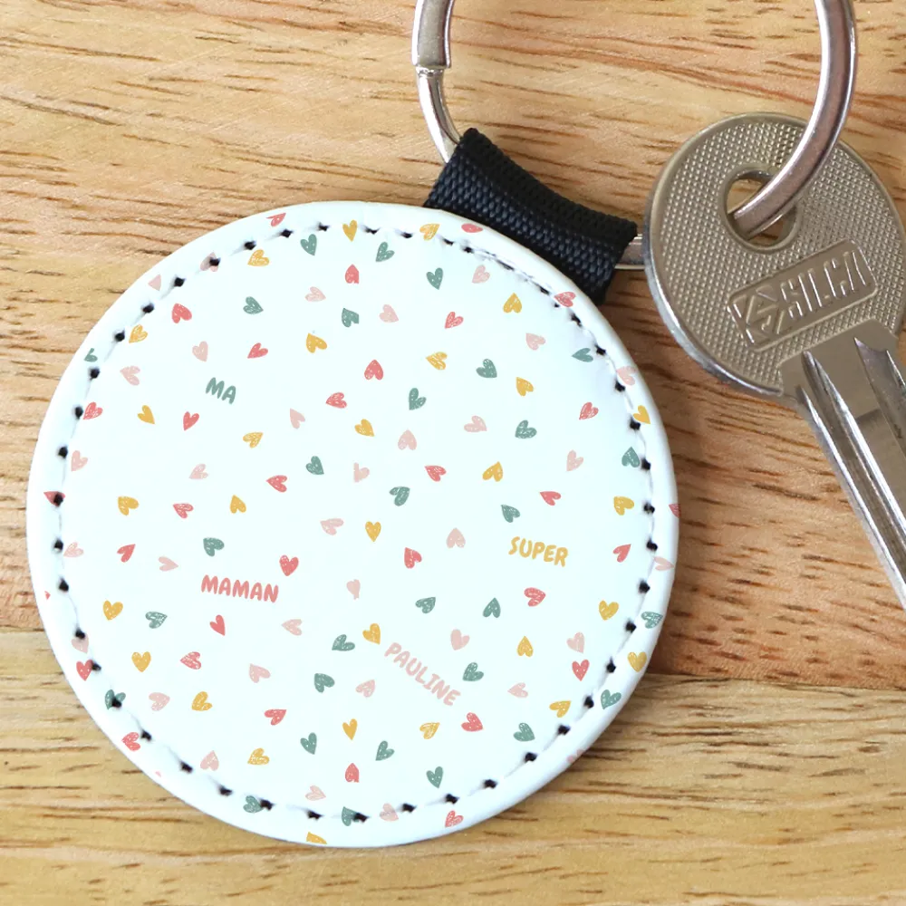 Porte-clés personnalisé en simili cuir - Message Secret|Cadeaux.com Sale