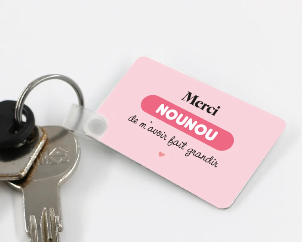Porte-clés personnalisé photo - Nounou|Cadeaux.com Discount