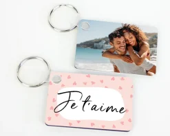 Porte-clés photo - Je t'aime|Cadeaux.com
