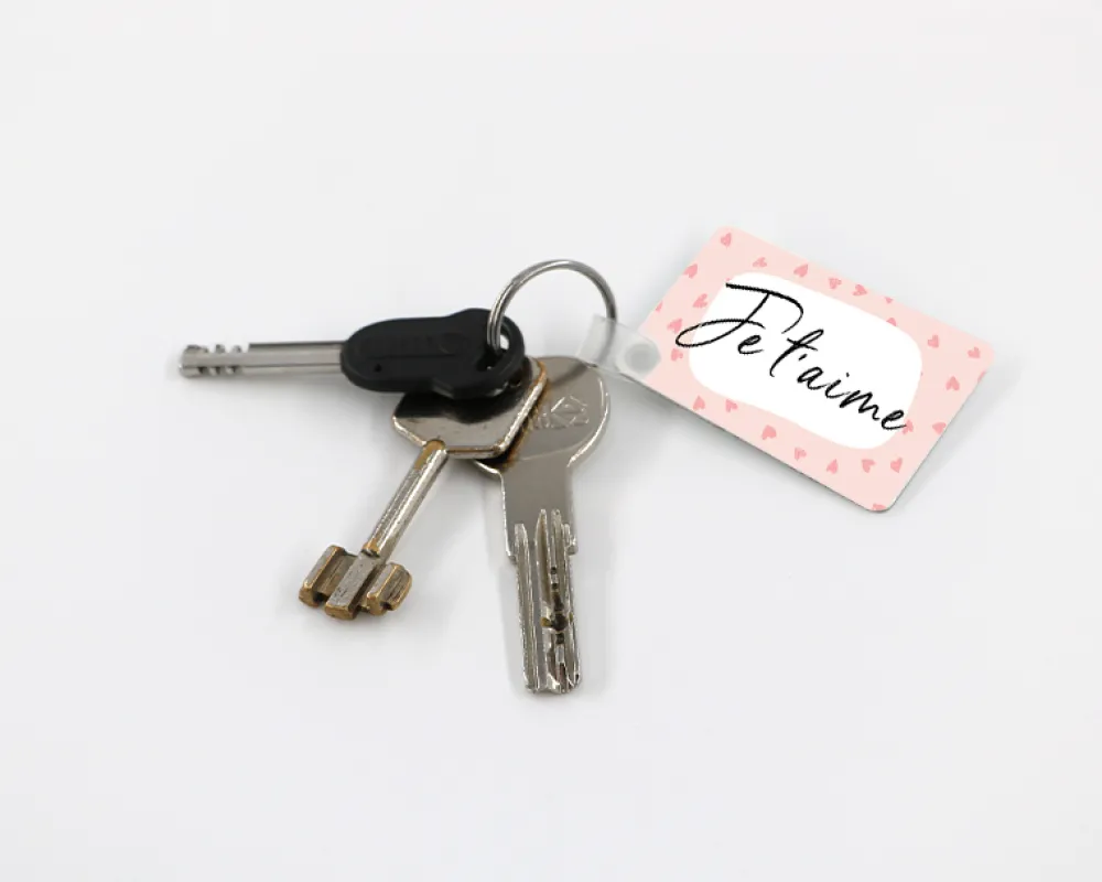 Porte-clés photo - Je t'aime|Cadeaux.com