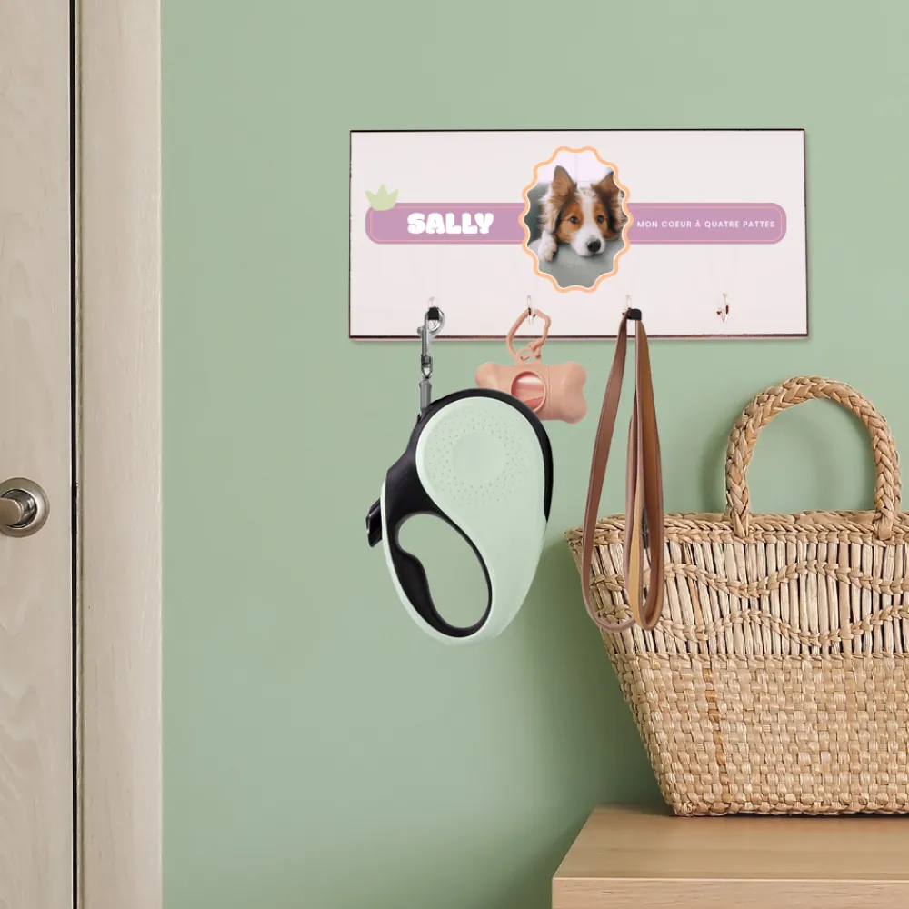 Porte-laisse mural personnalisé - Pet Lovers Club|Cadeaux.com New