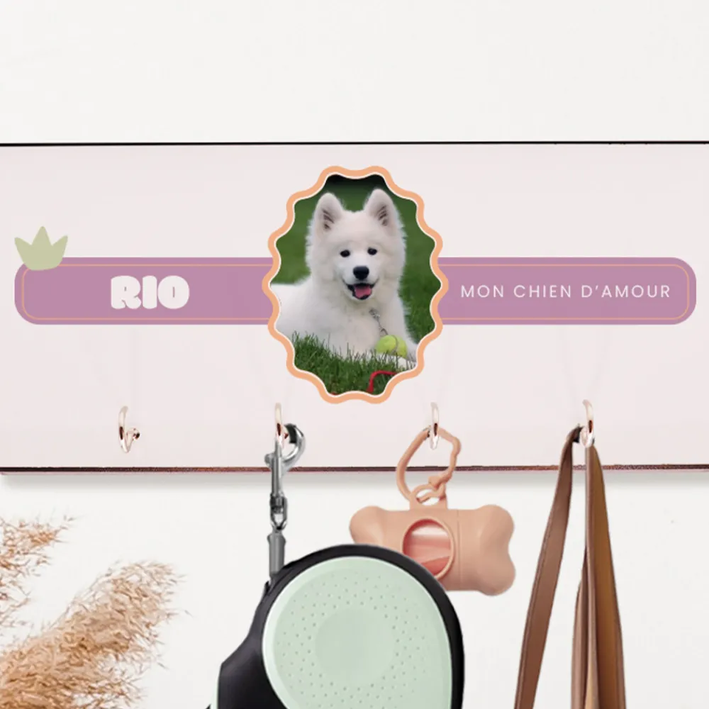 Porte-laisse mural personnalisé - Pet Lovers Club|Cadeaux.com New