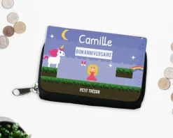 Porte-monnaie personnalisable - Collection Jeux Vidéo Rétro - Version Fille|Cadeaux.com Discount