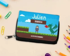 Porte-monnaie personnalisable - Collection Jeux Vidéo Rétro - Version Garçon|Cadeaux.com Outlet