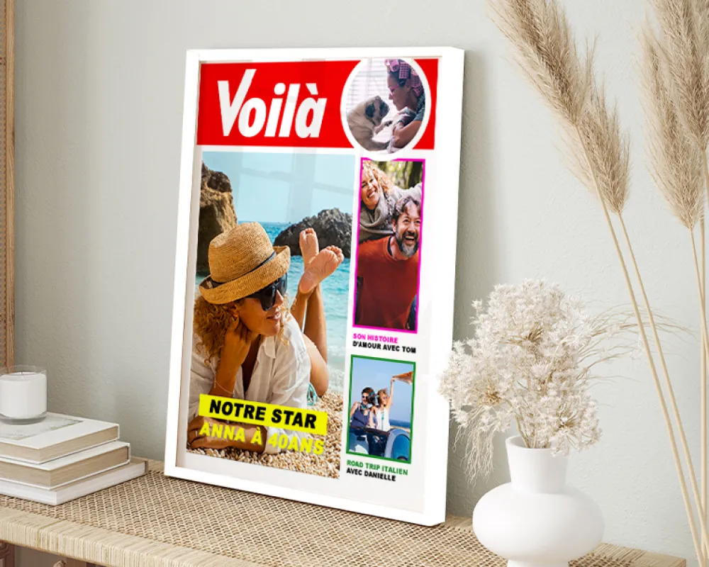 Poster photo personnalisé - Fausse Une de Magazine People|Cadeaux.com