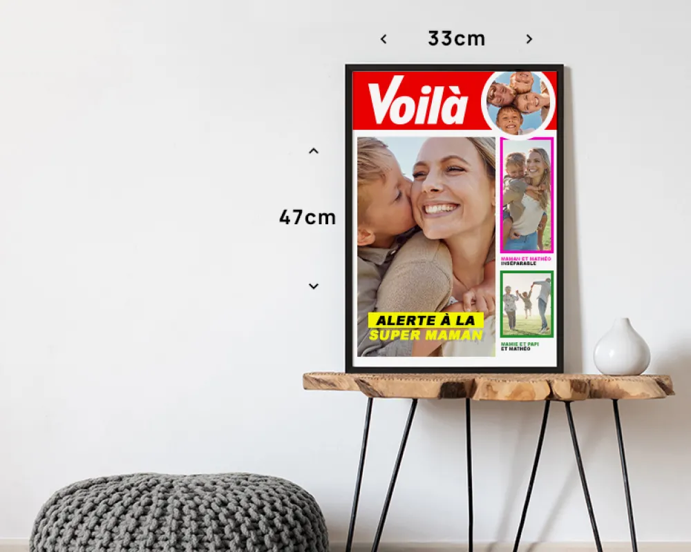 Poster photo personnalisé - Fausse Une de Magazine People|Cadeaux.com