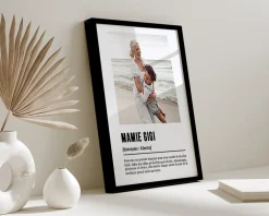 Poster photo personnalisé - Définition Mamie|Cadeaux.com Discount