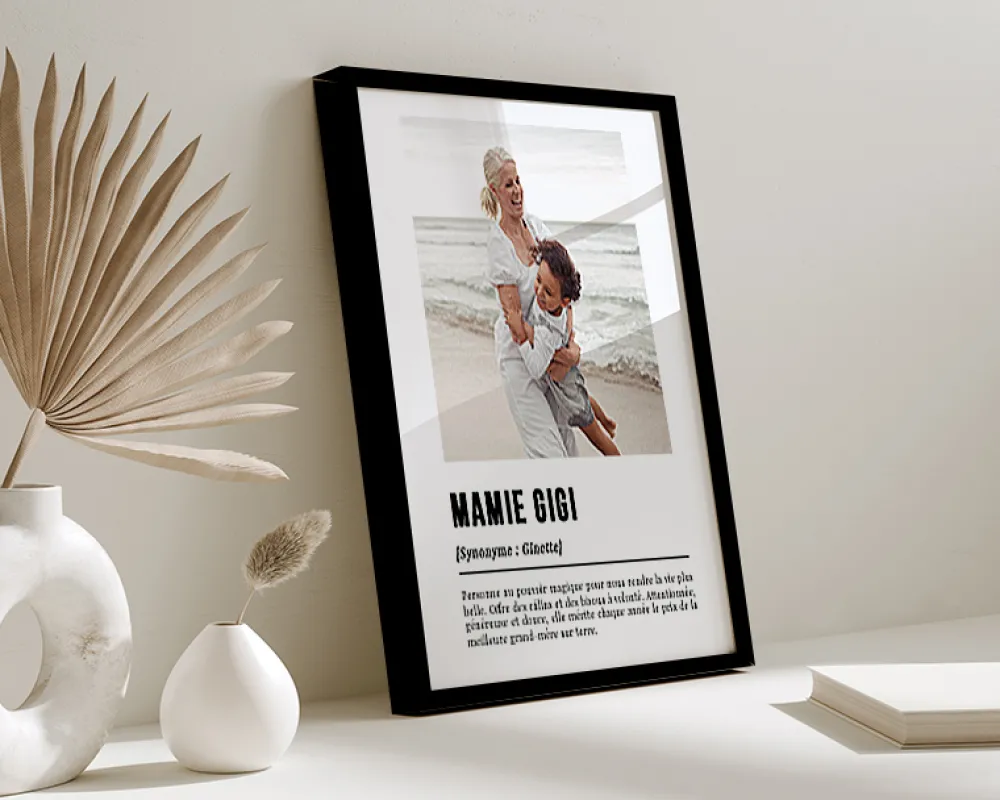 Poster photo personnalisé - Définition Mamie|Cadeaux.com Discount
