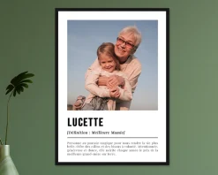 Poster photo personnalisé - Définition Mamie|Cadeaux.com Discount