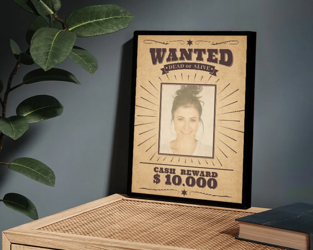 Poster photo personnalisé - Wanted|Cadeaux.com Best
