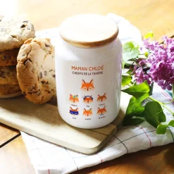 Pot à biscuits personnalisé - Maman Renard et sa meute|Cadeaux.com New